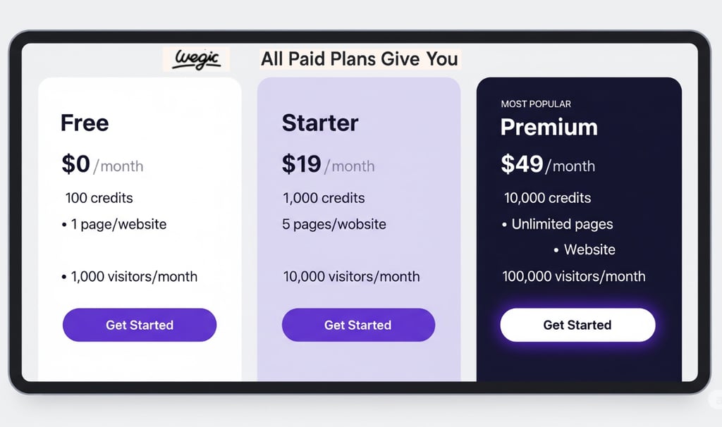 Wegic AI pricing plan
