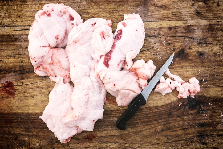 beef suet prior to rendering beef tallow