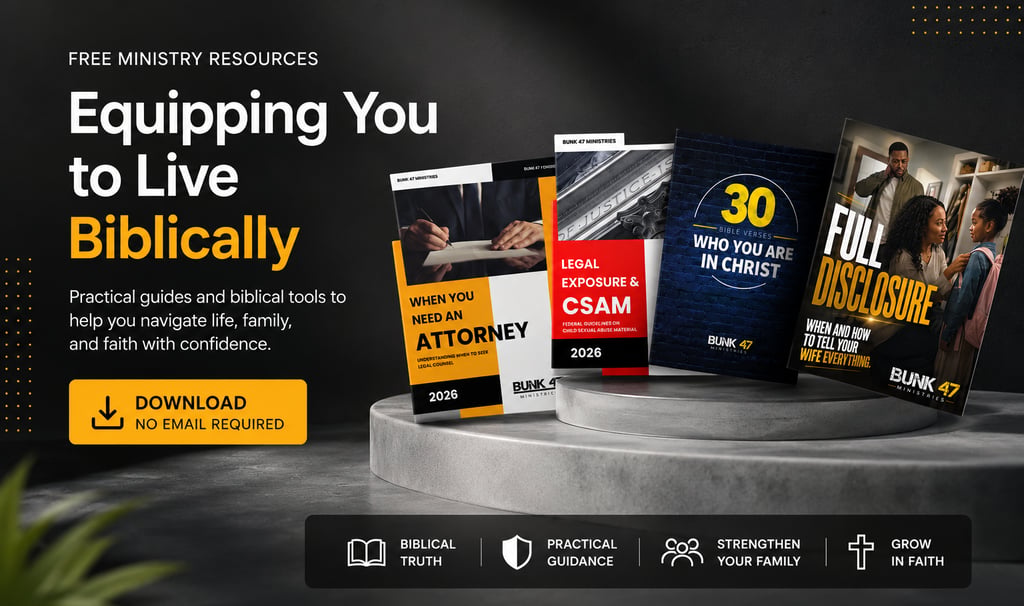 Selection of free ministry resources and biblical guidebooks for family and faith life.