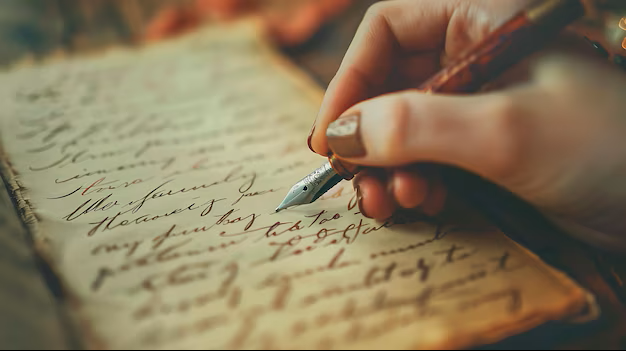 Passo a Passo: Colocando Tudo em Prática. a person writing a letter to someone else