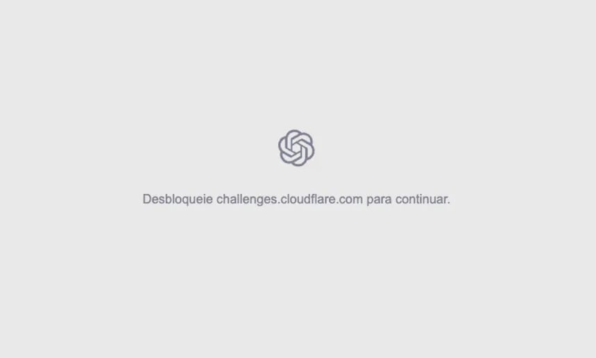 Tela do ChatGPT fora do ar