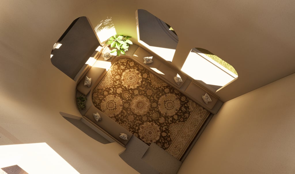Top view of the informal majlis in the proposed Etihad House