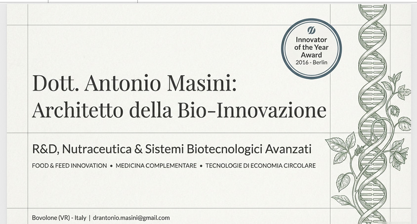 Dr Antonio Masini - Nutraceutica e Sistemi Biologici avanzati