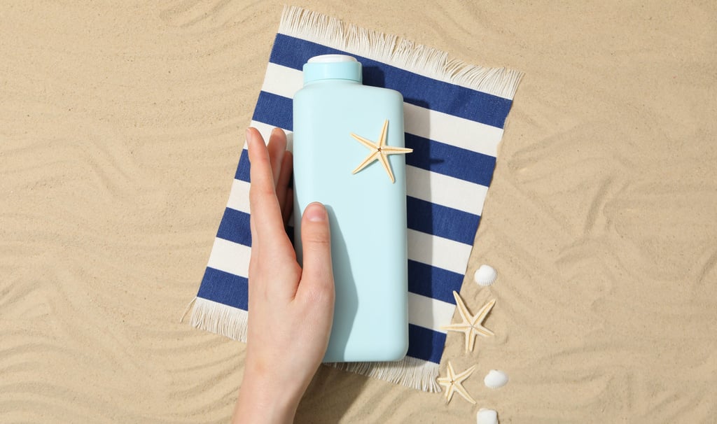 tanning lotion on the beach