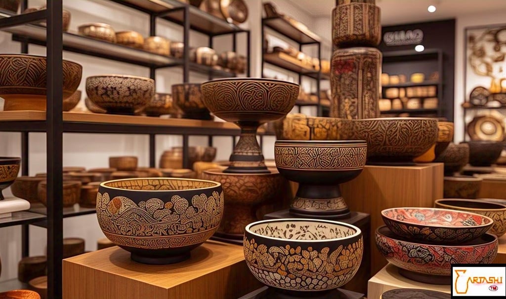 decorative bowl, bowls for decoration, wooden home décor from ARTASHI India