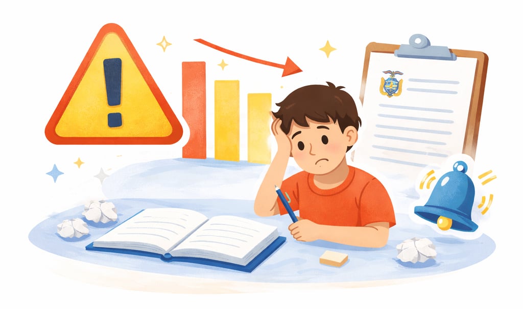 imagen de bajo redimiento y preocupación estudiantil