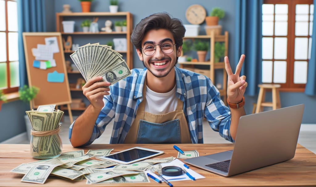 imagem de um jovem investidor