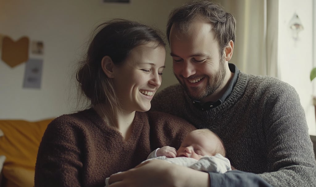 צילום אילוסטרציה - זוג עם תינוק