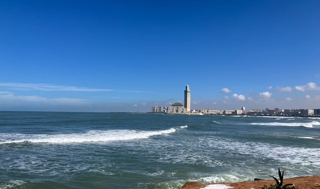 a lighthouse tower in the middle of a city