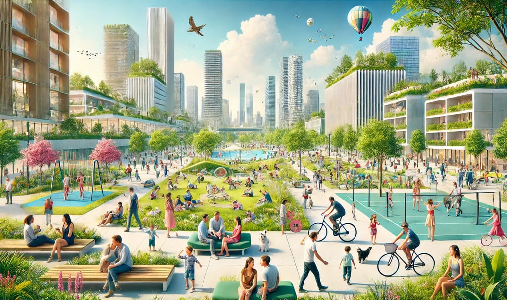 Infraestrutura para uma Vida Urbana Amigável em interpretação IA