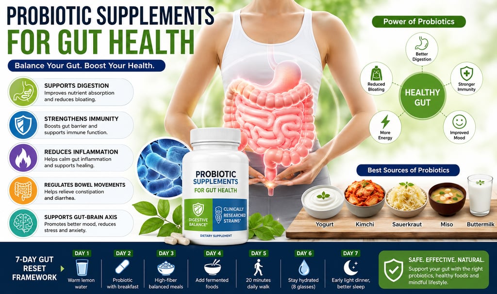 Probiotic supplements for gut health