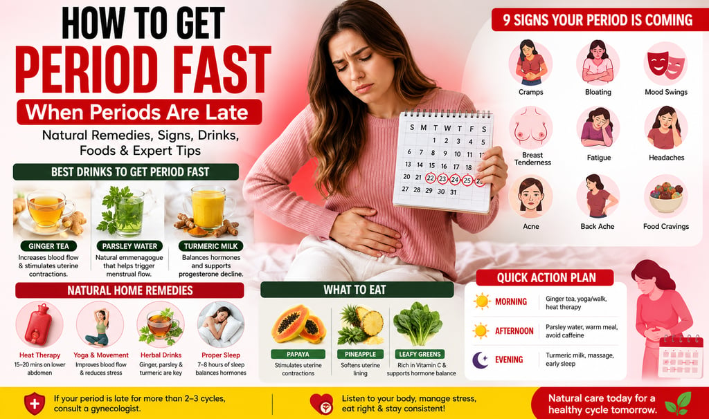 how to get period fast