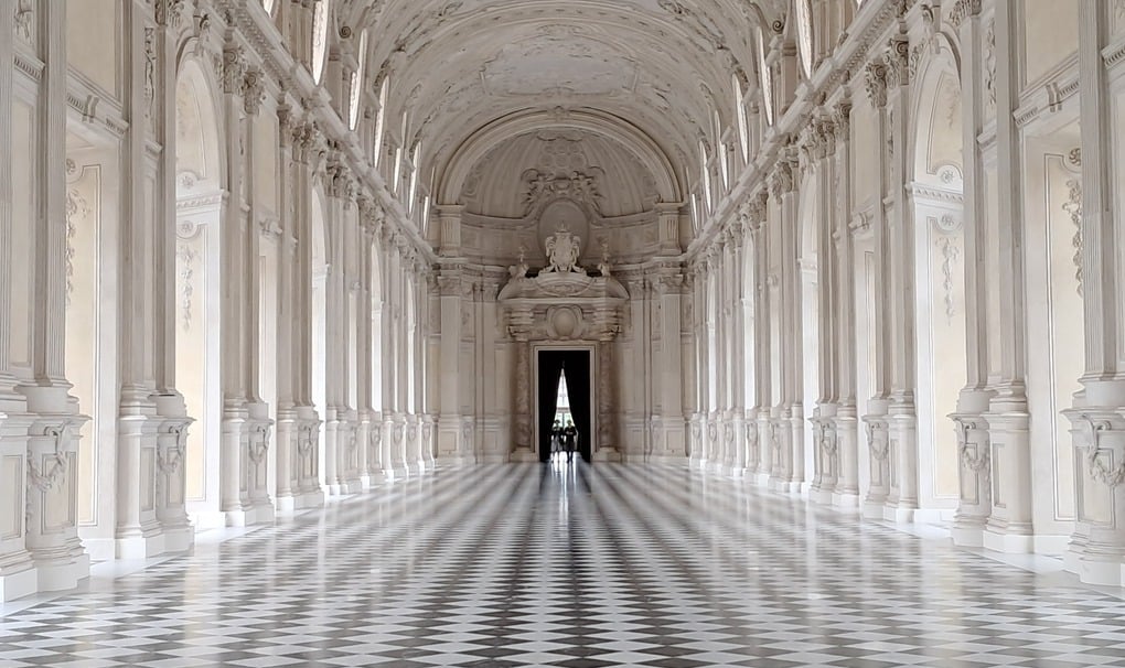 The grand Gallery of Diana at the Royal Palace of Venaria Reale