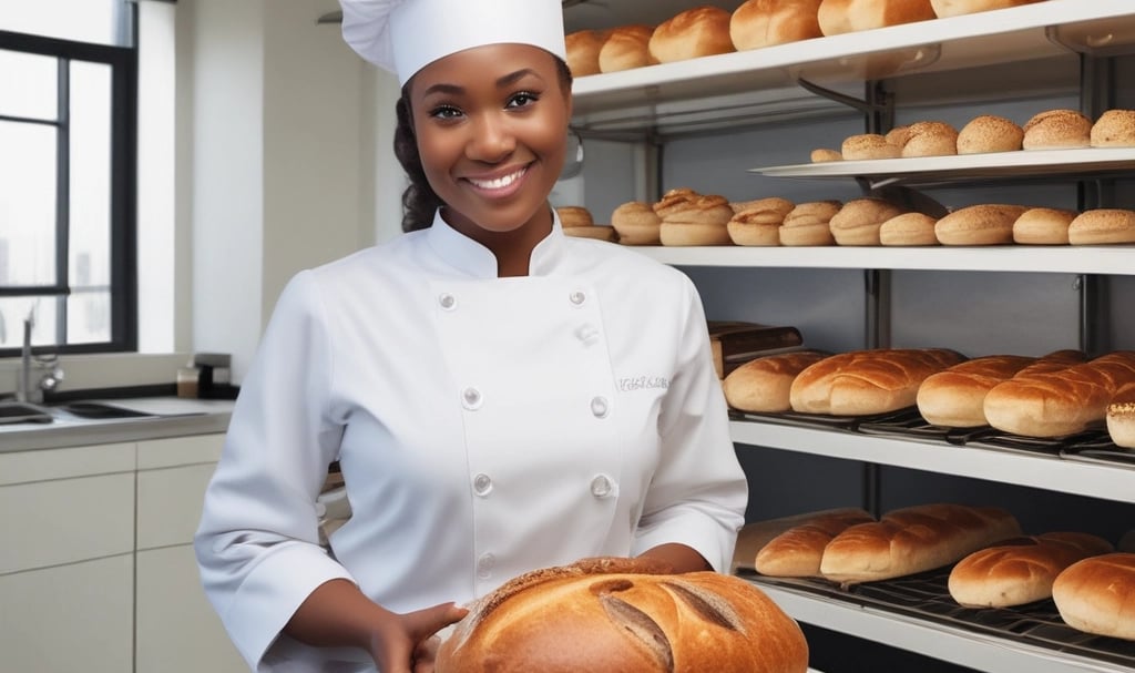 brown bread on black metal table
