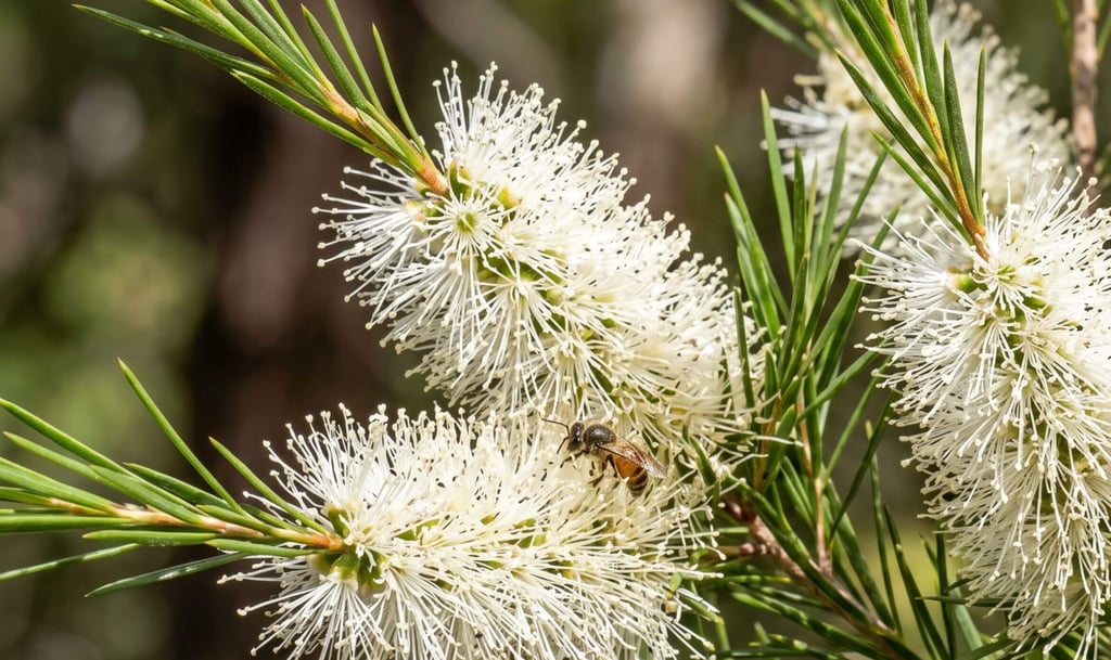 Melaleuca alternifolia flowers