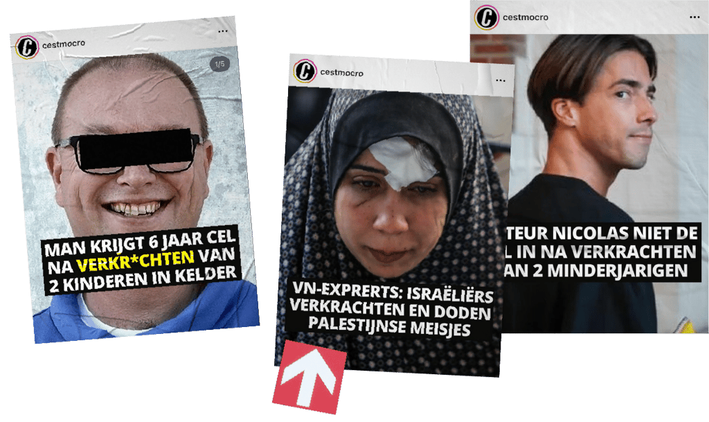 Berichtgeving van cestmocro met inconsistente censuur