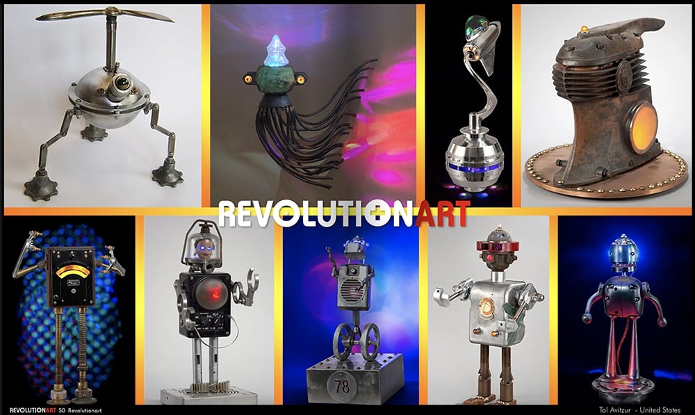 Tal Avitzur's sculptures showcased in Revolutionart's Issue 50, page 36.