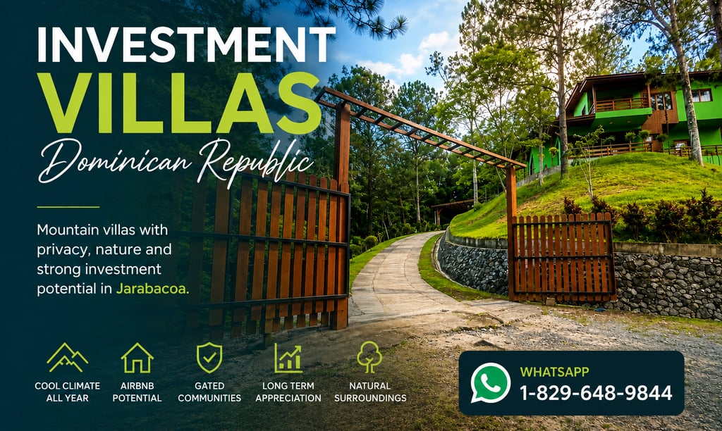 Explore investment Villas in Dominican Republic with mountain homes
