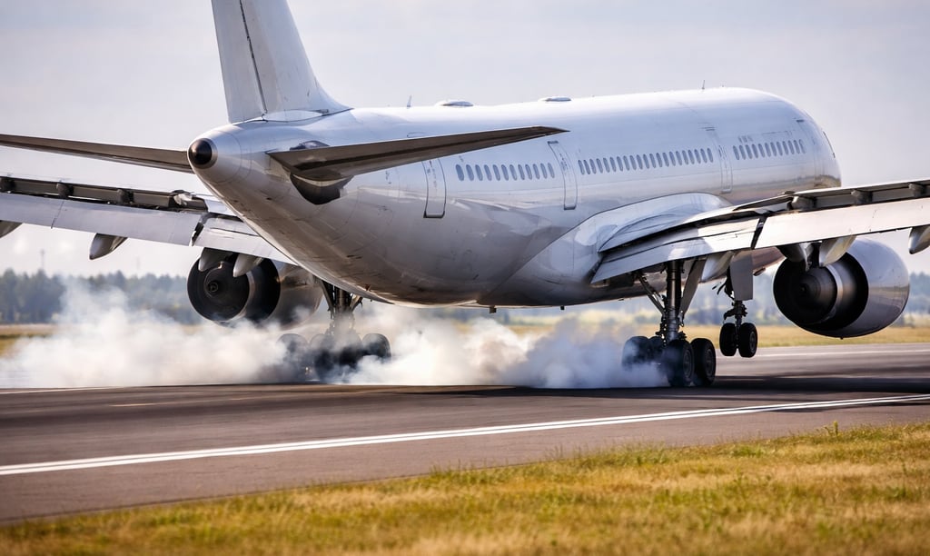 Como frena un avión