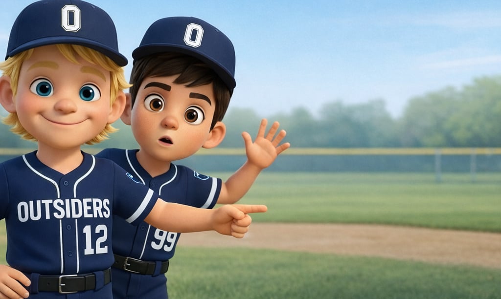 Inspired by real players, Battleship and Gunslinger are the mascots of Baseball Badge.