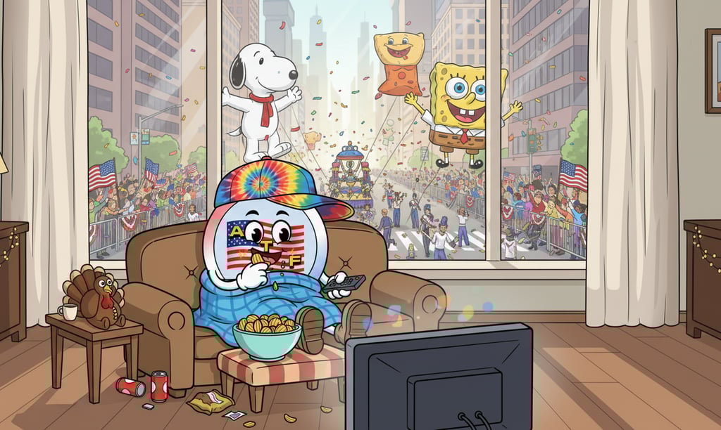 Watching the May's Thanksgiving Day Parade on TV