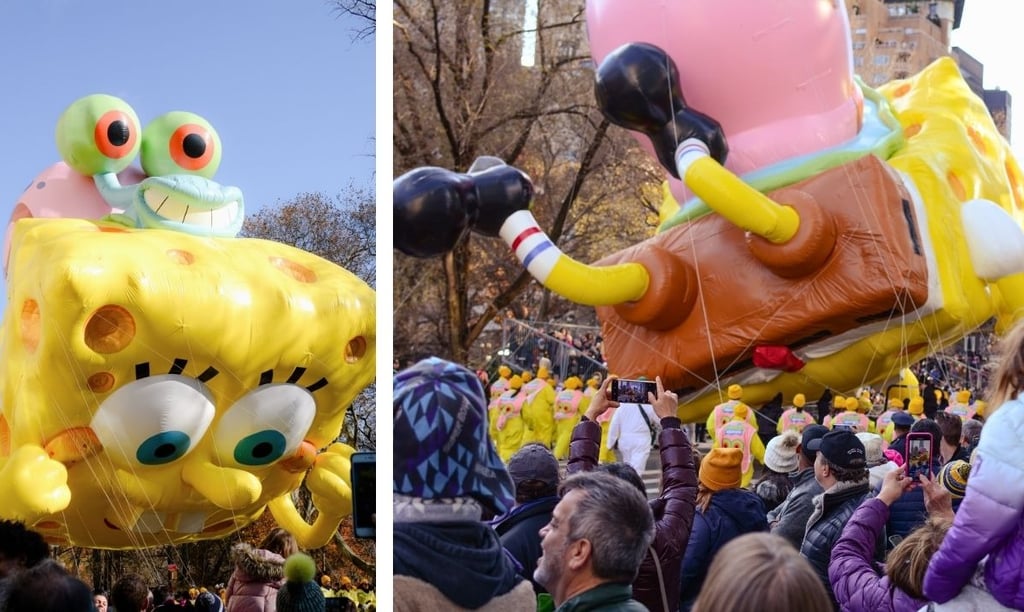 SpongeBob SquarePants and Gary balloon