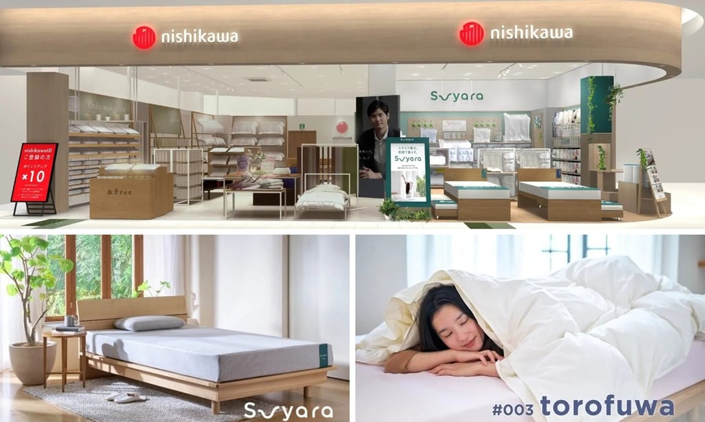 アリオ鳳 のnishikawaショップ外観とsuyaraマットレスと羽毛ふとん使用イメージ｜堺市のニュースならサカイタイムズ