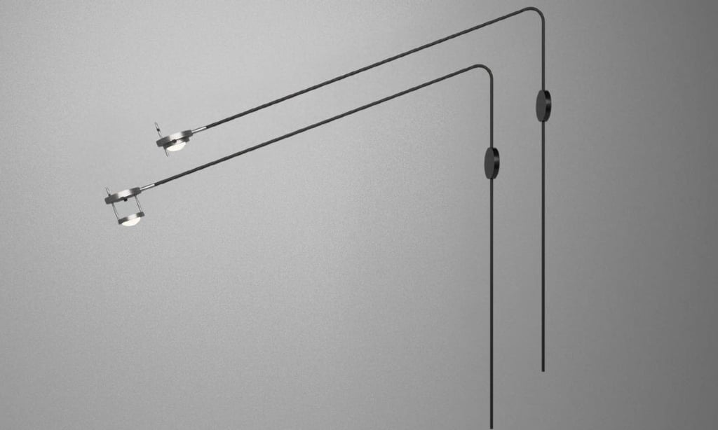 lampara multiposicion fondo gris