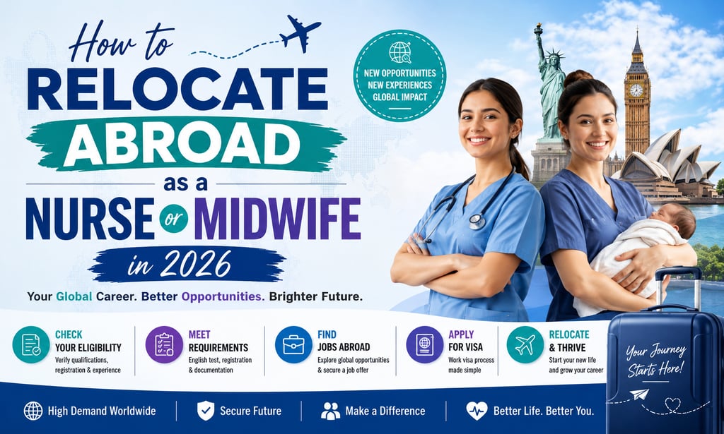 Relocate Abroad as a Nurse or Midwife