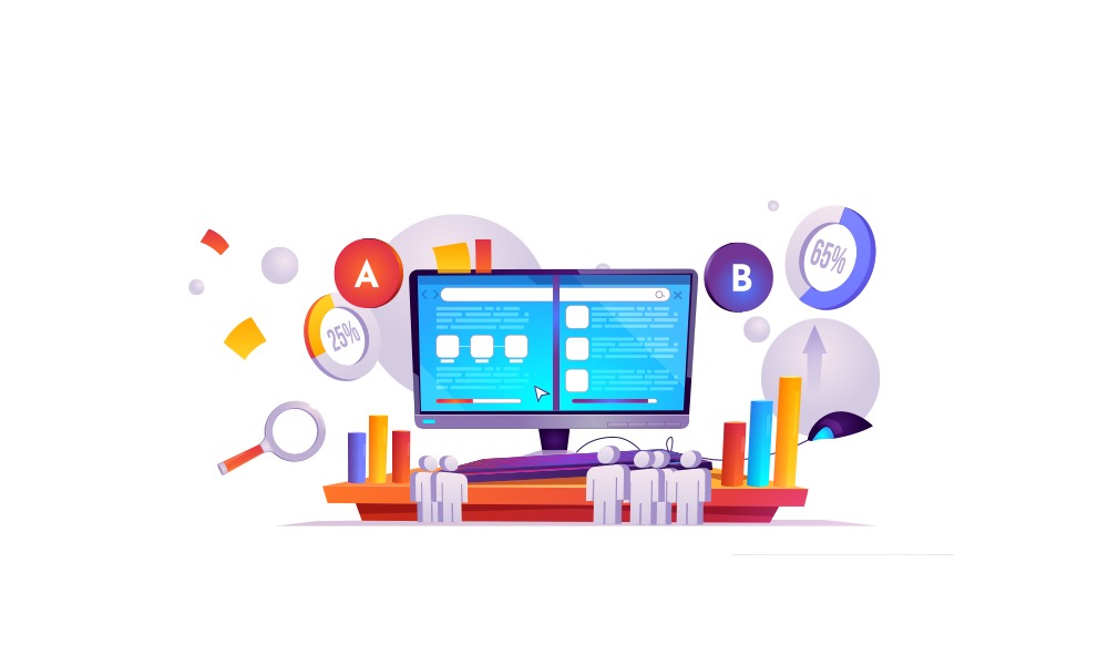 A/B test ilustracija