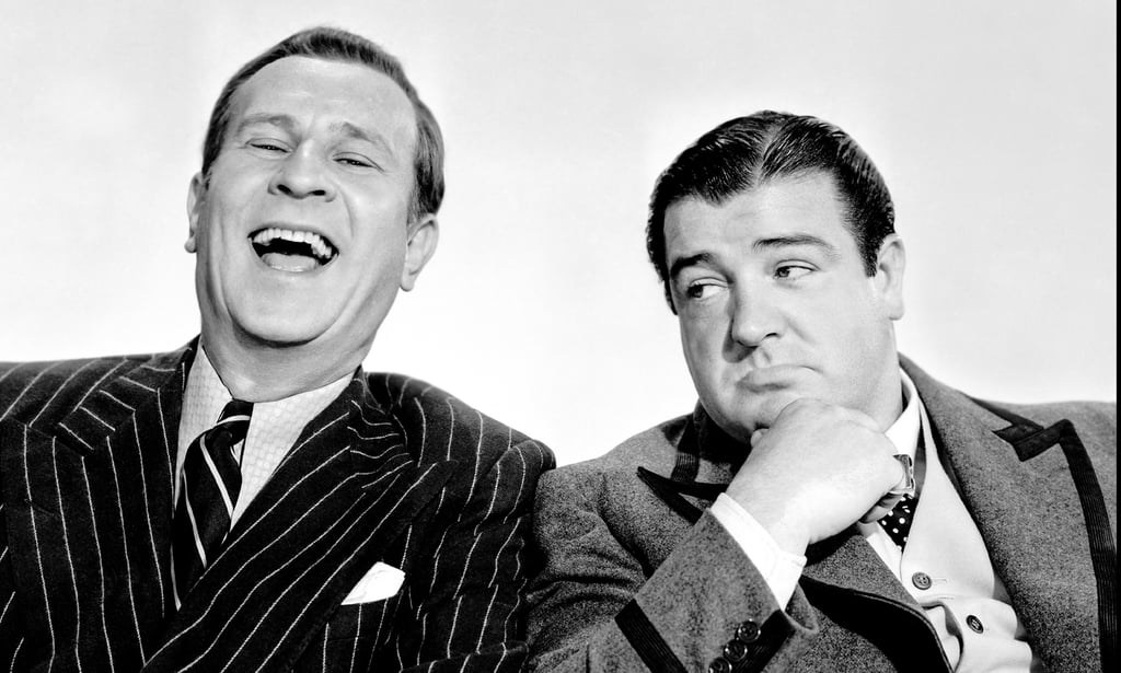 Bud Abbott and Lou Costello having fun.