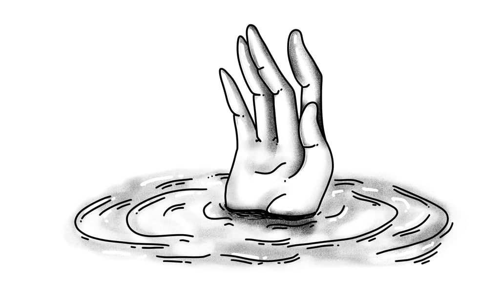 Illustration of silent grief from poetry book chapter ‘The Weight of Silence