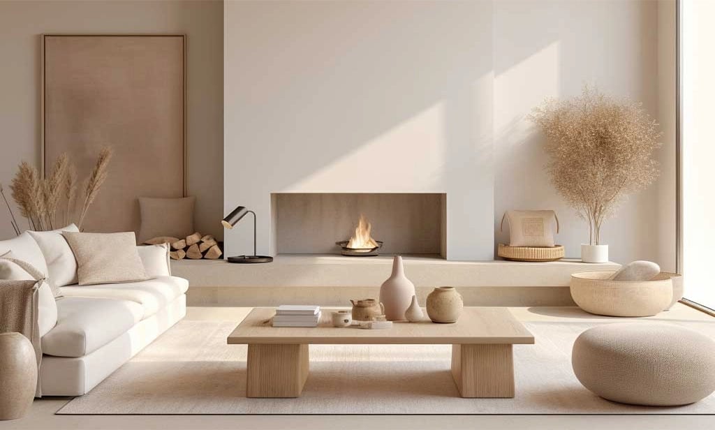 Salón de estilo minimalista