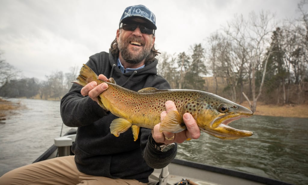 Big Brown Trout Streamer Fishing South Holston River