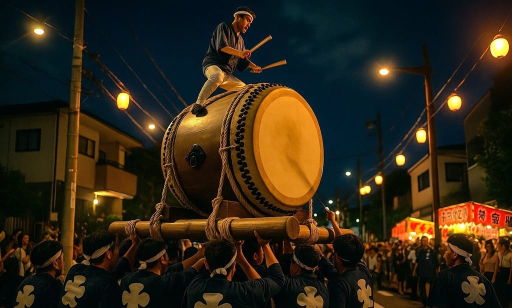 金岡盆踊り大太鼓の宮入りのイメージ画像|堺市のニュースならサカイタイムズ