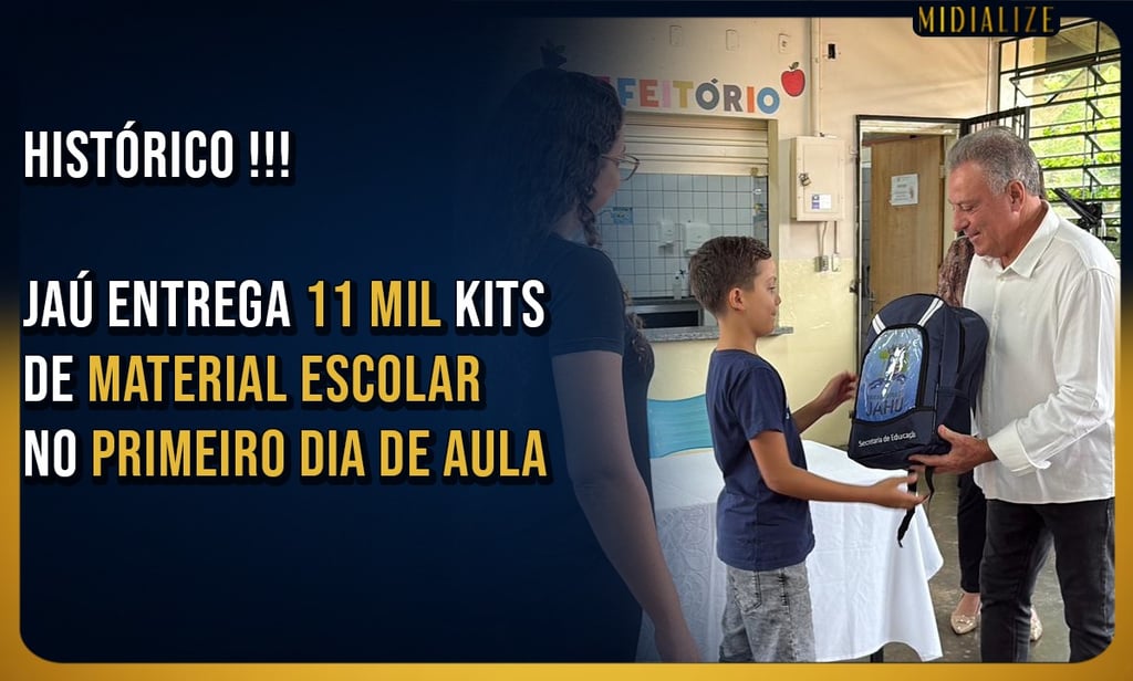 material escolar em jaú, material escolar, 11 mil kits, ivan cassaro, entrega de material escolar
