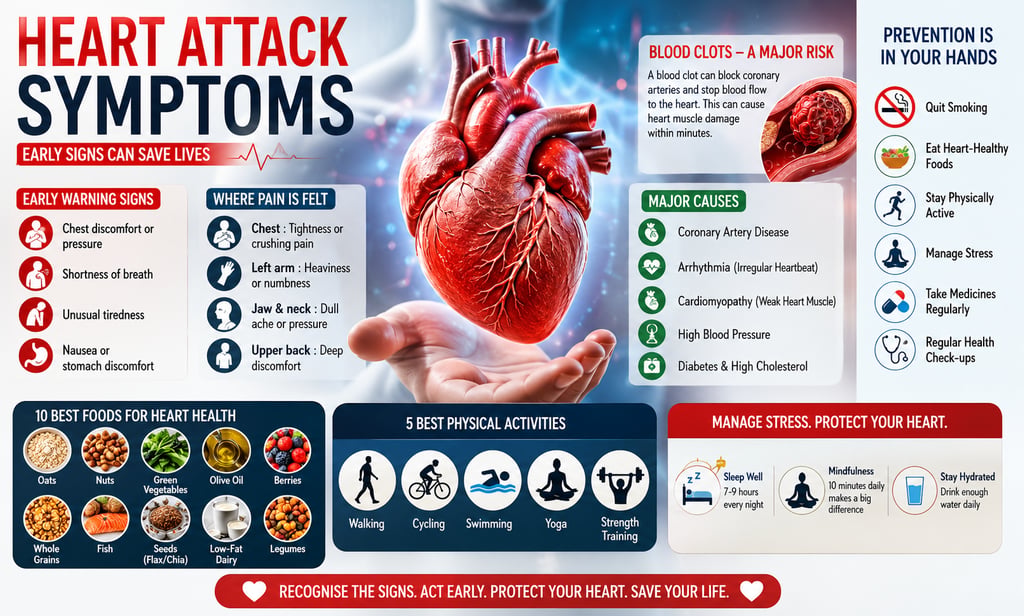 Heart Attack Symptoms and early signs to look for