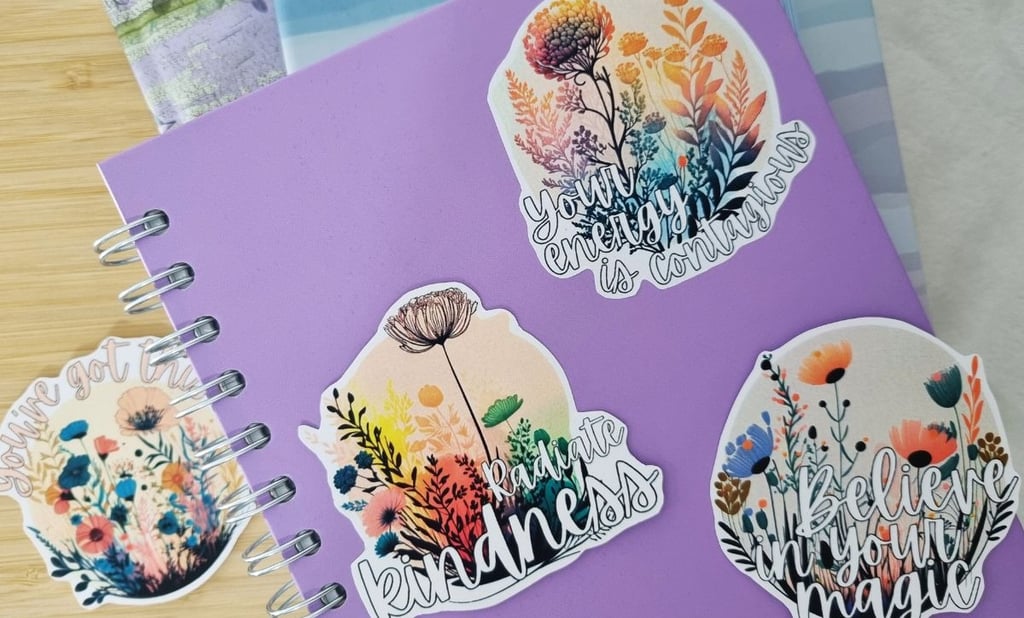 Floral Boho Self Love Stickers