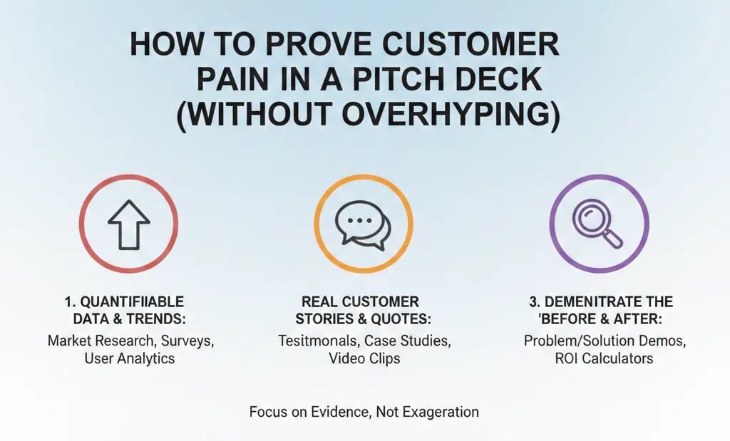 How to Prove Customer Pain in a Pitch Deck (Without Overhyping)