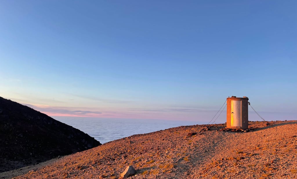 El baño en Syme Hut