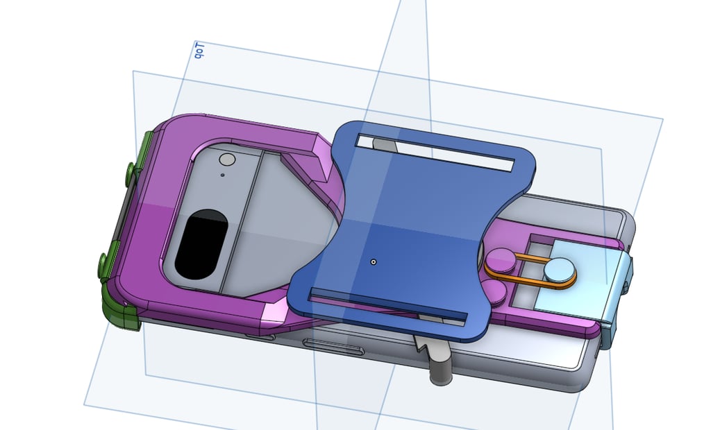 phone holder cad 3d design for wheelchairs and accessibility uses
