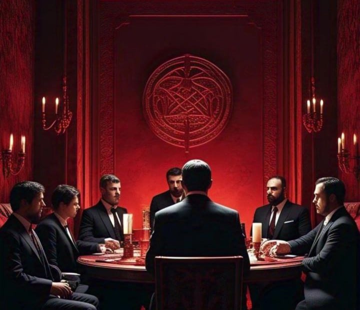 illuminati members at the illuminati headquaters