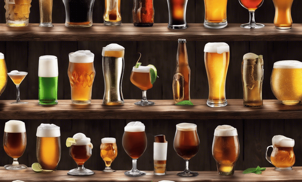 a variety of beers and cocktails