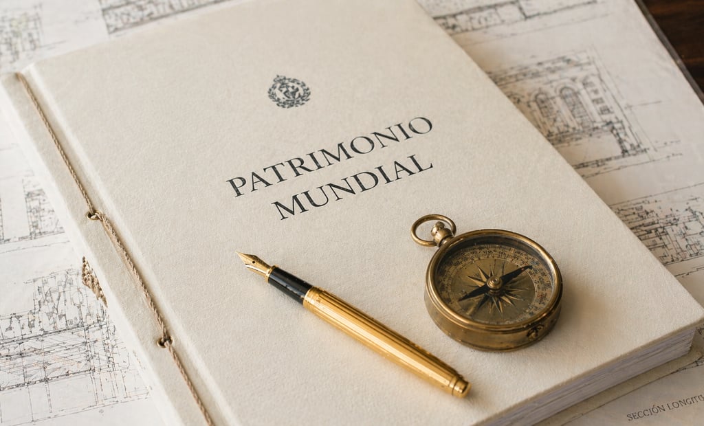 Dossier oficial de Patrimonio Mundial sobre planos arquitectónicos.