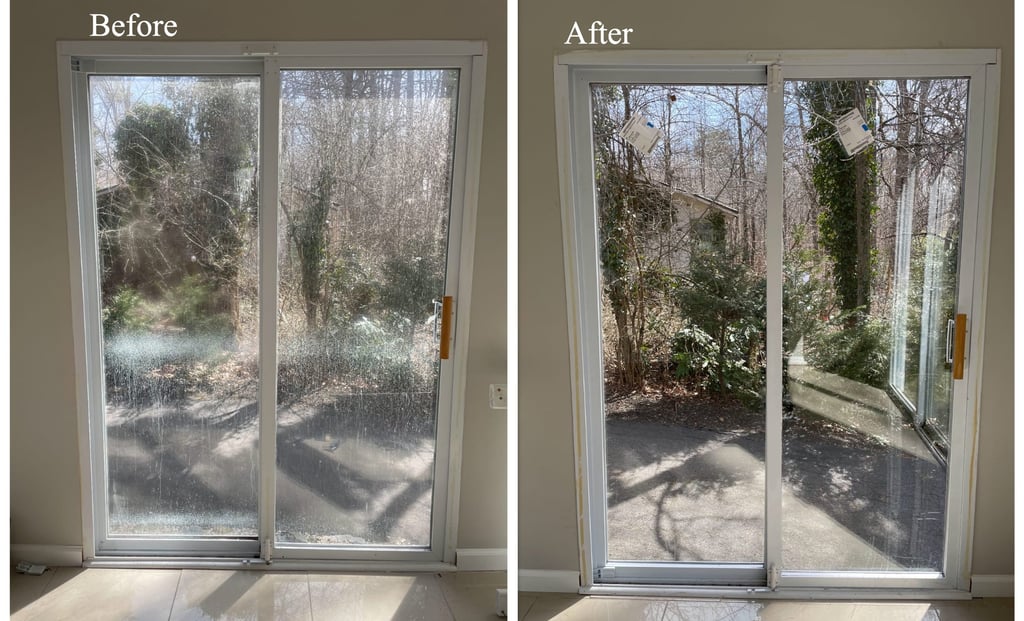 Sliding door glass repair