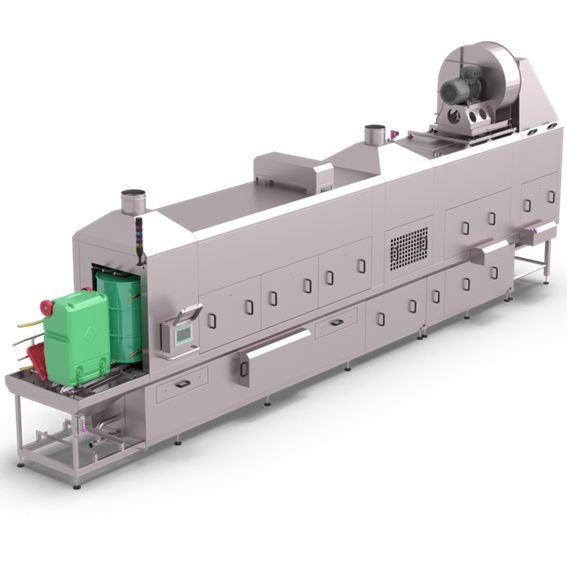 Tunnel conveyor washer