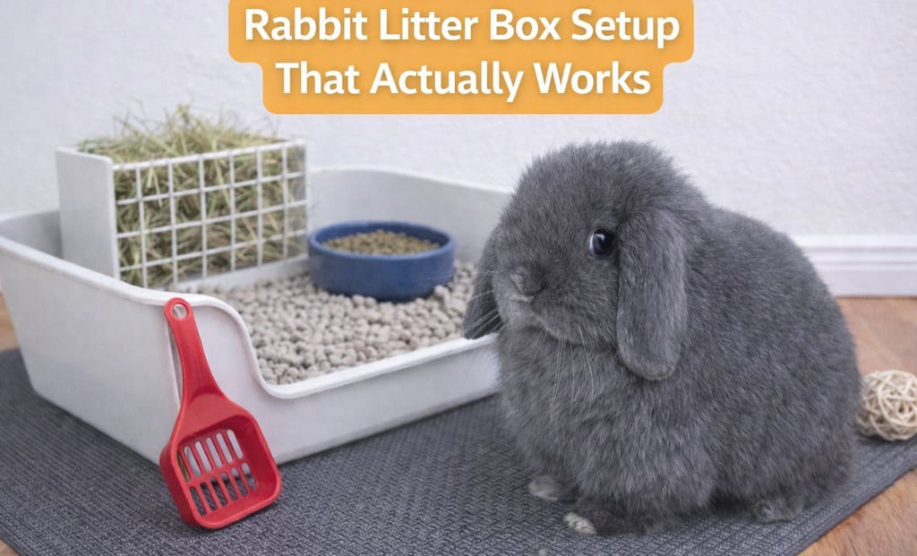 Hot Cross Buns' Bluebird contemplating litter box habits