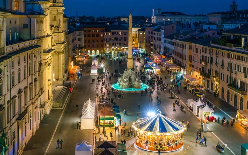 Mercado navideño italia
