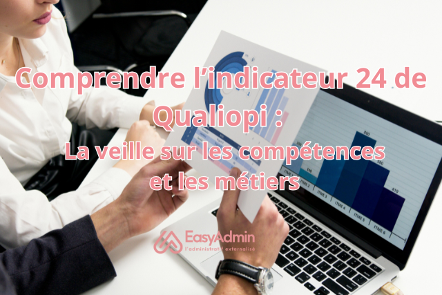 Image de deux personnes qui regardent des bilan sur une feuille et un ordinateur