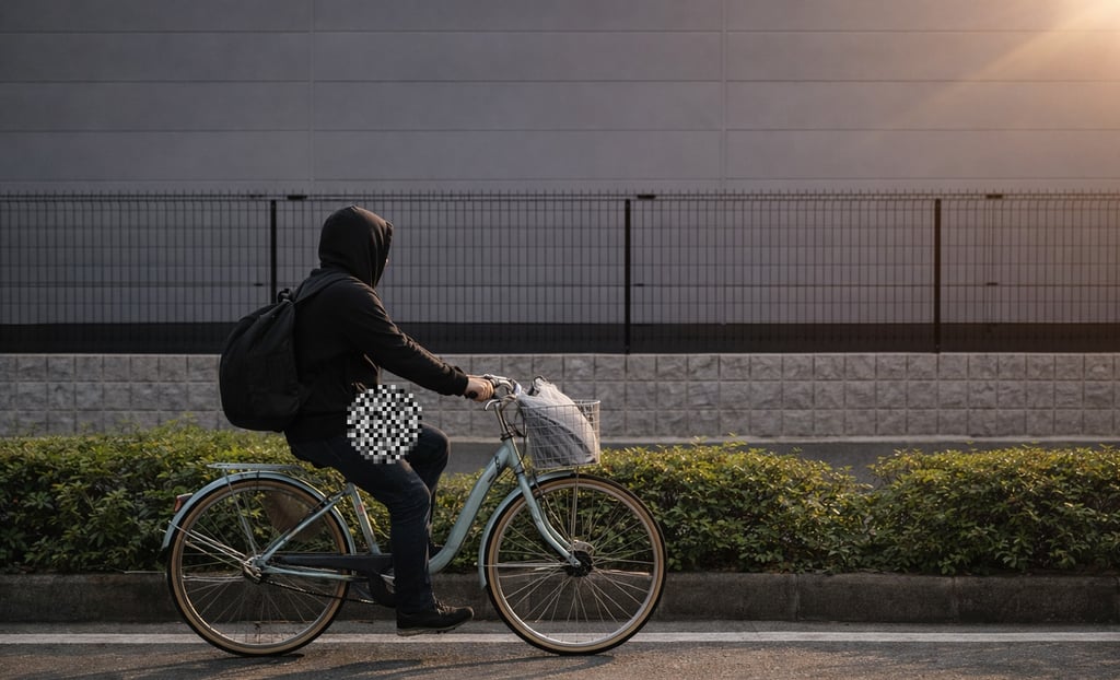 下半身を露出して自転車に乗る男のイメージ画像｜堺市のニュースならサカイタイムズ